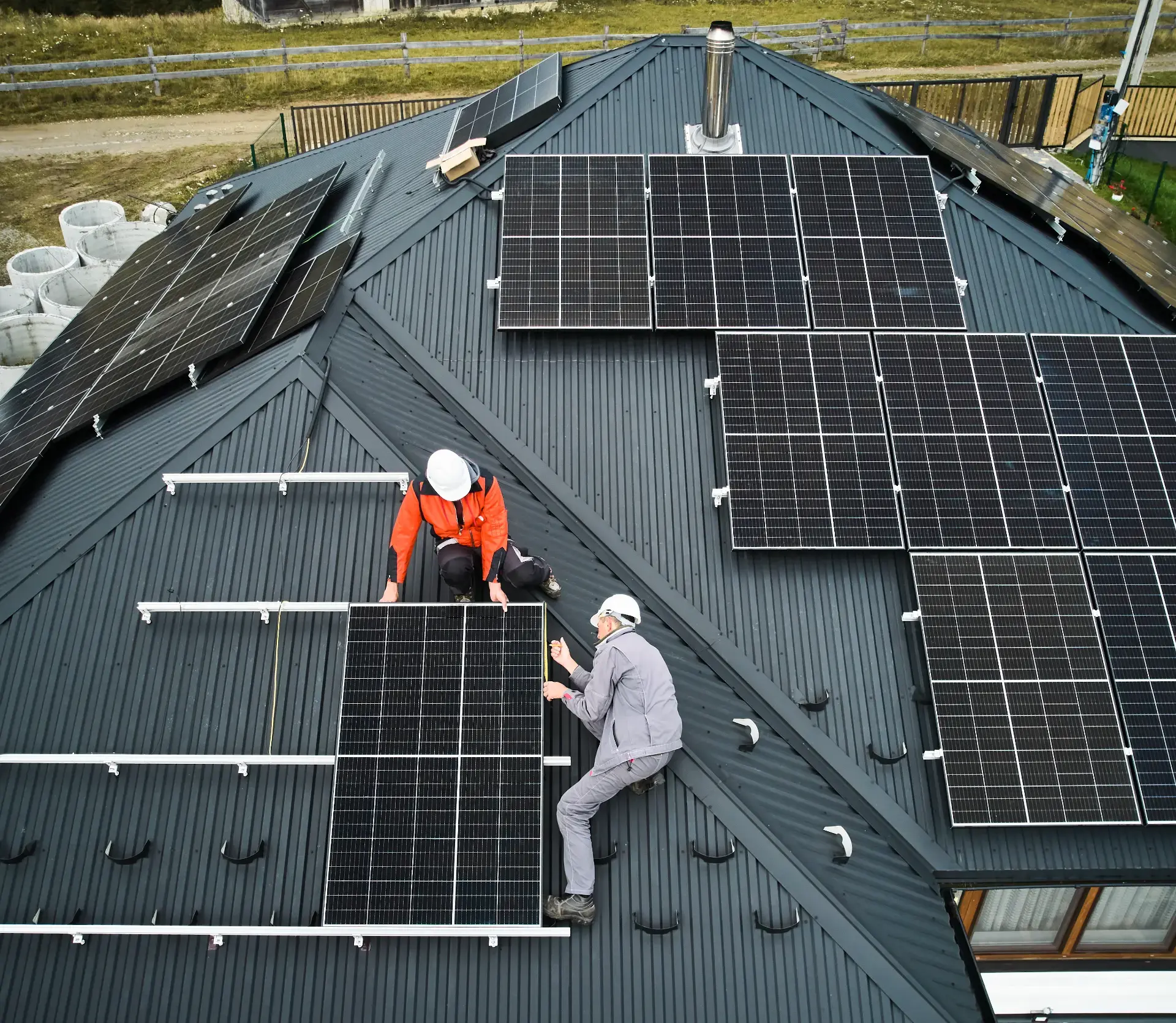 Solar panel installation in Maine